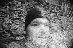 "Good & Gone: Celtic Iron, Double Exposed" - Camera: Nikon F100, set to double exposure. Film: Foma Retropan 320.