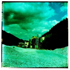 Industrial Post-Apocalypse. Camera: Lubitel 166. Film: Kodak E100VS, cross processed.